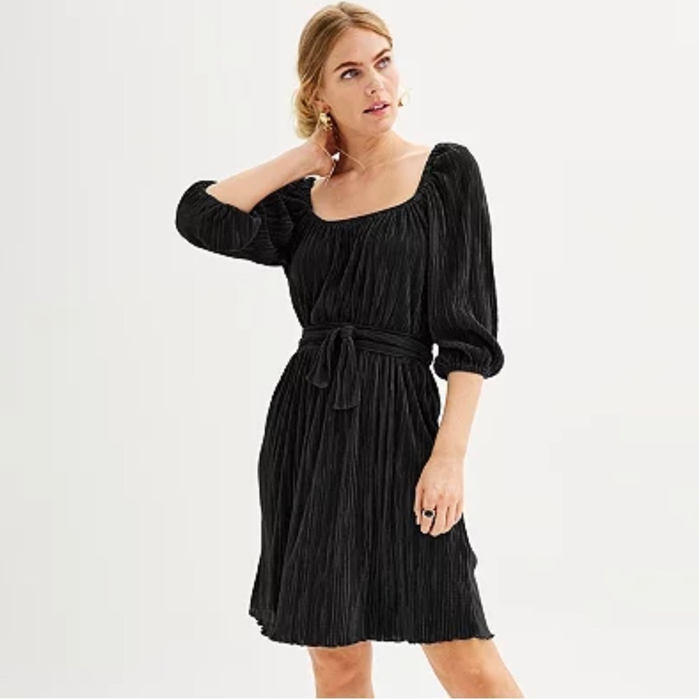 Nine West Puff Sleeve Mini Dress